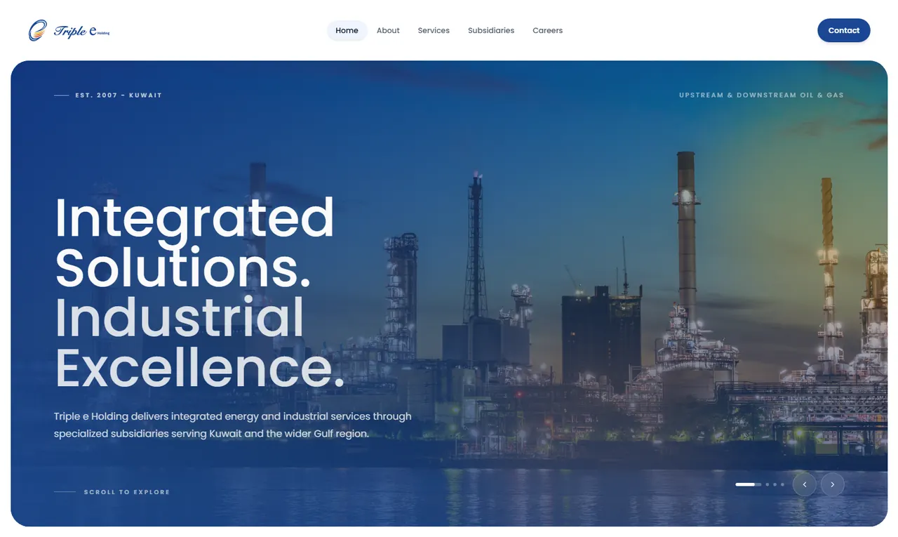 Triple-E Holding official website homepage